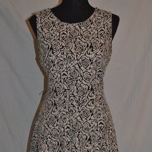 Kohl's: black and white rose dress